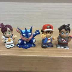 ポケモンキッズ　指人形　ソフビ　サトシ　ゴウ　コハル　ゲッコウガ