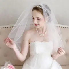 【ANNAN WEDDING】 ウェディングベール　ショートベール　CV101