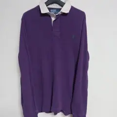 Polo by Ralph Lauren 紫色 ラガーシャツ 長袖ポロシャツ L