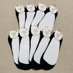新品　靴下　フットカバー　9足セット　ブラック　超浅履き　滑り止め付き