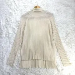 mizuiroind ワイドリブタートルネックプルオーバー ホワイト FREE