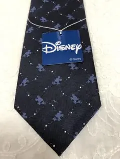 (27)Disney ミッキーマウス ネクタイ ネイビー【新品未使用】