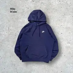 【ききき様】Nikeパーカー 刺繍ロゴ スモーキーネイビーM