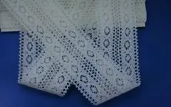 R141　綿レース・太糸　６０ｍｍ巾　ホワイト　５ｍ巻