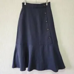 【DRESKIP】（L）フロントボタンマーメイドスカート/女性らしい/上品