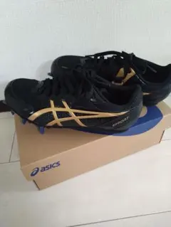 asics スパイクシューズ 24.0 cm 黒金