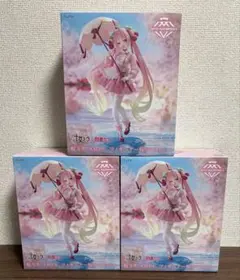 桜ミク　AMP＋ フィギュア～桜ドレスver.～　 3個セット