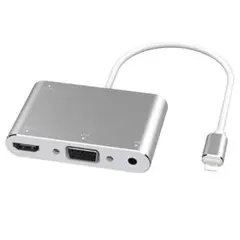 変換アダプタ HD 1080Pアダプタ 3 in 1 ライトニング　iPhone