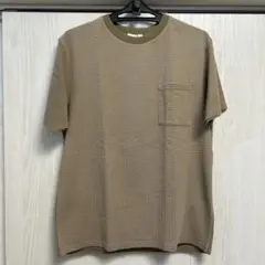 ベージュ ポケット付き 半袖Tシャツ