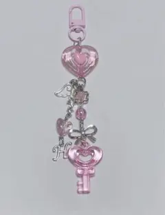 ビーズキーホルダー　ハンドメイド　M！LK 佐野勇斗　ピンク