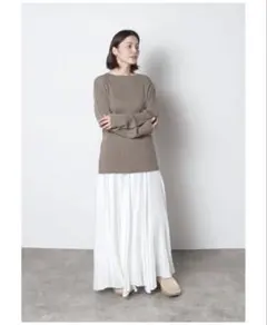 未使用 MERIミーリー 2wayノースリニットトップス グレージュ - メルカリ
