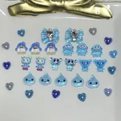 残り3セット ネイルパーツ ブルーキャラ 即購入可能