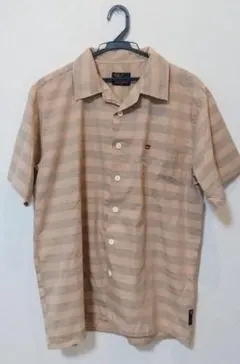 【美品】クイックシルバー ストライプ 半袖シャツ