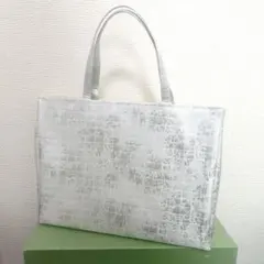 和装用バッグ シルバー 格子柄のサムネイル