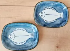 魚の絵柄の陶器皿 4枚セット - メルカリ