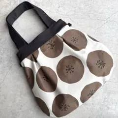 ハンドメイド　グラニーバッグ　バルーンバッグ　トートバッグ　ショルダー　ドットのサムネイル