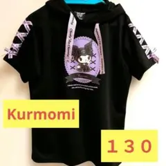 新品　タグ付　kuromi フード付き ワンピース　編み上げリボン付