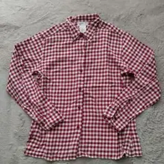 agnes b. チェック柄長袖シャツ