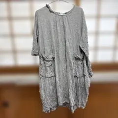 ドラッグストアーズ　fu-ai グレー チュニック 3分袖　2ポケット ３