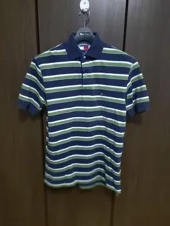00sビンテージ TOMMY HILFIGER マルチボーダーポロシャツ S/P