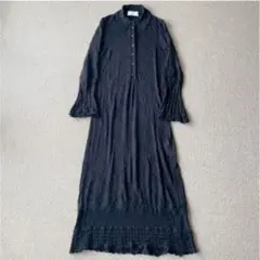 Mame Kurogouchi 20AW ニットロングワンピース レース切替のサムネイル