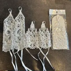 【3点・着画あり】ロング・ショート　ウェディンググローブ ホワイト レース