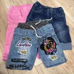 GAP 3歳用ピンクジャギングとLove Revoデニムハーフパンツセット