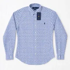 未使用タグ付 POLO RALPH LAUREN チェック柄 長袖シャツ ブルーのサムネイル