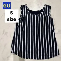 ☆GU☆ ストライプ　タンクトップ　レディース服　パット入り♪