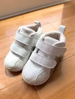 アシックス スクスク 14.5cm ホワイト ゴールド 星