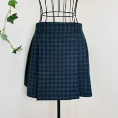 GU サイドプリーツチェックスコート M ネイビー ダークグリーンのサムネイル
