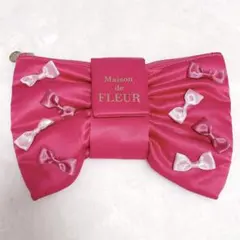 Maison de FLEUR メゾンドフルール メゾフル ピンク リボンポーチ
