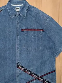 00s PHAT FARM デニムシャツ 半袖 オーバーサイズ XLのサムネイル