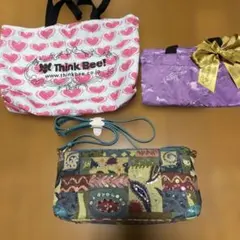 【新品未使用】Think Bee!シンクビー ショルダーバッグ 総柄 斜めがけ