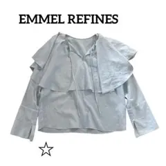 EMMEL REFINES ユナイテッドアローズ ビッグカラーブラウス シアーのサムネイル
