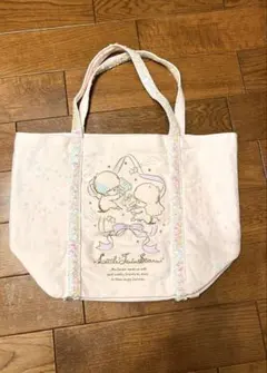 キキララ　スパンコールトートバッグオーロラビーズ付バッグ　リトルツインスターズ