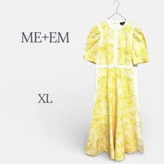 ME＋EM ワンピース ロング 大きいサイズ ゆったり 花柄 コットン XL