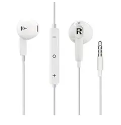 有線イヤホン マイク付き 3.5mmジャック 音量調整 白 ホワイト
