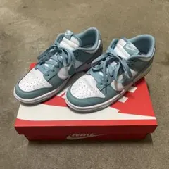【美品・箱付き】ナイキ ダンクロー レトロ ホワイト/デニムターコイズ 26cm