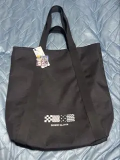 鬼滅の刃 gu コラボグッズ Demon Slayer ブラック トートバッグ