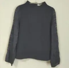 【インデックス】長袖トップス／切替＊ネイビーMサイズ