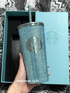 レア　スターバックス　タイ　オンライン限定　ラインストーンタンブラー　ブルー