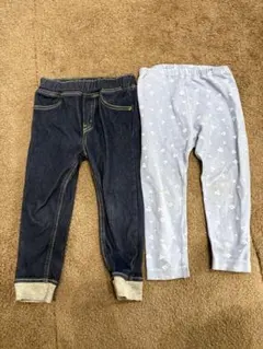 ベビー キッズ ユニクロ　デニムパンツ 2枚セット