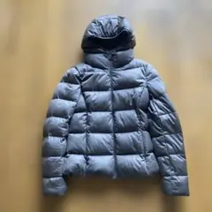 に*ろ様 MONCLER フード付きダウンジャケット グレー　サイズM