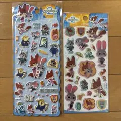 ディズニー　ズートピア2 ぷっくりシール　ふわふわシール　2枚セット　正規品