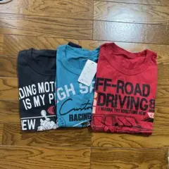 乗り物デザイン Tシャツ 3枚セット 100cm~