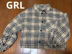 GRL チェック柄長袖シャツ Fサイズ