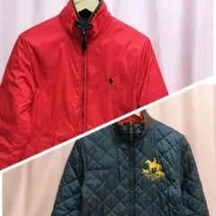 2way リバーシブル ポロラルフローレン キルティングジャケット ポニーロゴ