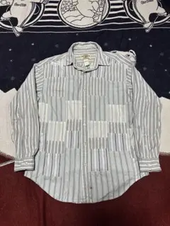 polo jeans co. パッチワーク長袖シャツ　ストライプ　90s 00s