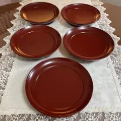 新品未使用　輪島塗銘々皿　紫陽花蒔絵　堂畑勝峯　5枚セット 新品未使用 輪島塗銘々皿 紫陽花蒔絵 堂畑勝峯 5枚セット